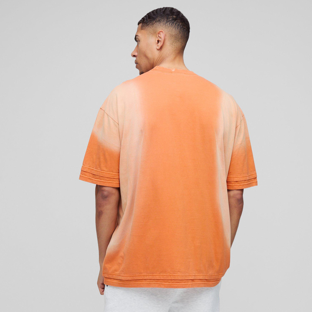 Oversized Faux Layer Spray Wash T-Shirt